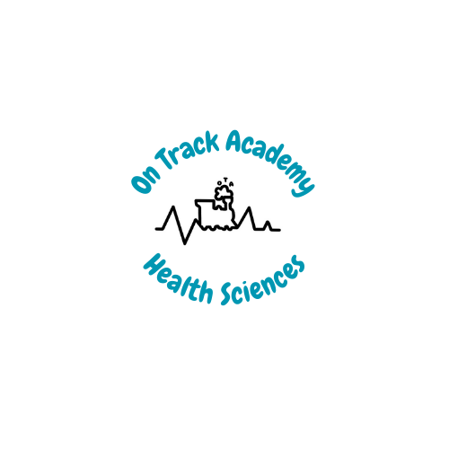 OTA Health Sciences logo: a train follows a heart EKG.